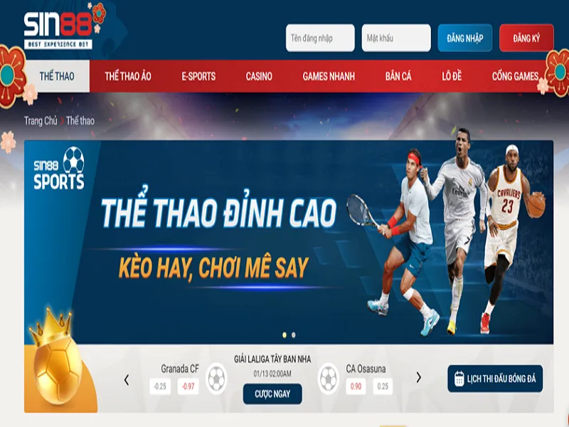 các sản phẩm tại sảnh thể thao