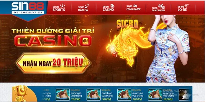 Giới thiệu tổng quan về nhà cái trực tuyến Sin88